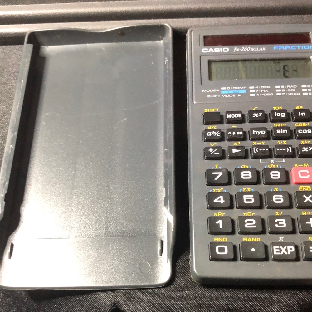 Casio FX-260 Solar Black Calculator with Cover